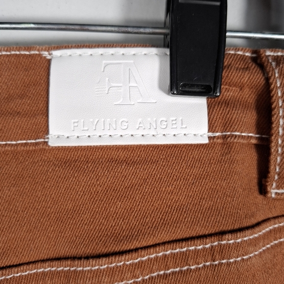 Flying Angel Brown Rust Baggy Jeans Size 9/29 Loose Fit Wide Leg Retro Y2K - Picture 10 of 13